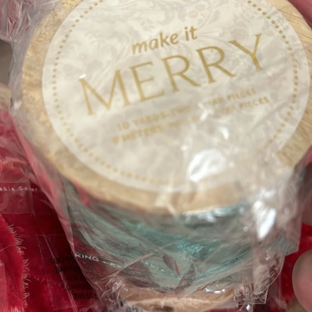 Anthropologie Velvet vintage fray ribbon Spool